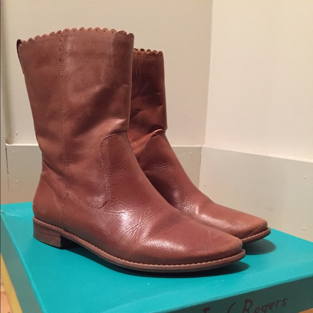 Jack Rogers Brown Leather Booties